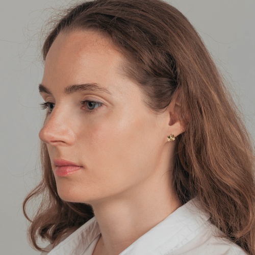 Пусеты Fiore Luna  Yellow, SWE2127/2 Y G фото 2